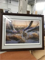 FRAMED PICTURE (DEER), 27 X 33"