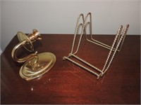 Brass Plate Holders & Brass Wall Sconce