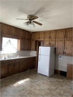 Solid oak Madison cabinets, countertop, sink,