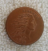 First Cent Minted In Us - 1793 - Recast
