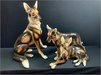 Porcelain German Shepherd Figures-Keramos