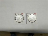 2pc Lot Of 1902-o Morgan Silver Dollars