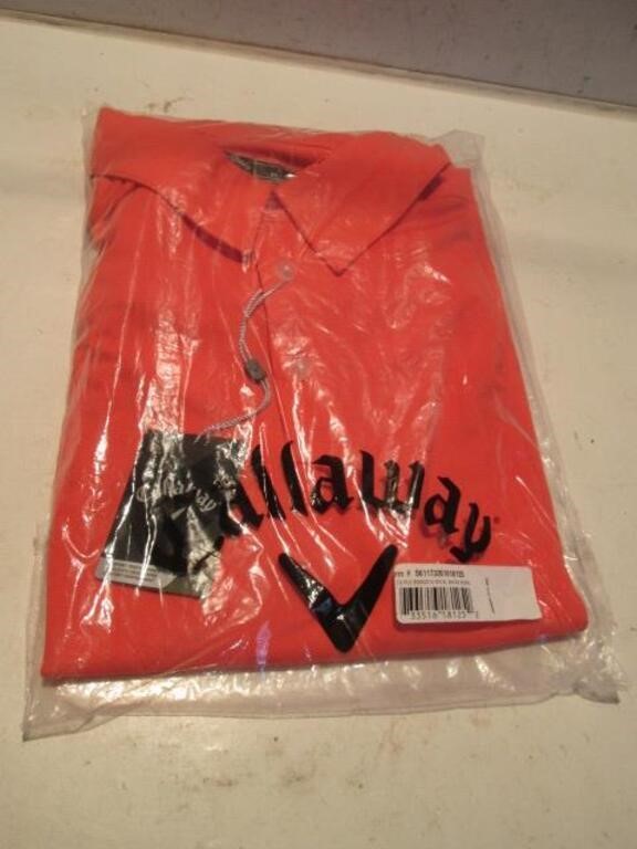 CALLAWAY MENS DRESS SHIRT RED -SIZE XL