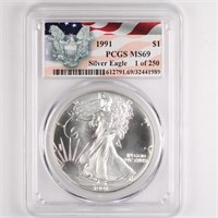 1991 Silver Eagle PCGS MS69