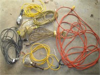 electrical cords and work lights