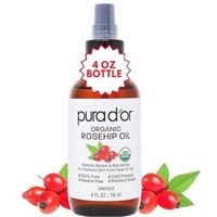 PURA D'OR Organic Rosehip Seed Oil (118 ml) 100% P