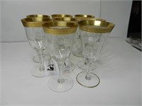 8 Pieces Gold Rim Glasses (see description)