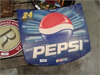 Pepsi #24 NASCAR hood tin sign,29" wide x 23" tall