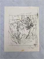 TSR AD&D “Female DROW” Signed Sketch Print