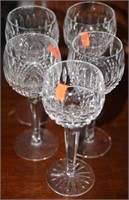 (5) signed Waterford crystal wine glass stems