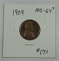 1909  Lincoln Cent   MS-64+