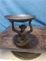 Metal monkey candleholder 4 inches tall