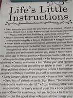Life's Instructions Poster - 24x12