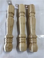 3-UNFINISHED FURNITURE LEGS