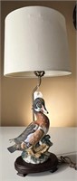 Ceramic Mallard Duck Lamp