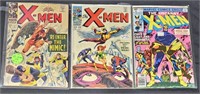 3 X-Men Comics 1967, 1968, 1980