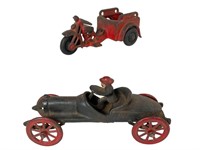 C.I. Popeye Spinach Motorcycle & JW Race Car