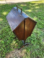Antique Wooden Standing Sewing Box