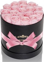 Preserved Pink Roses in a Box