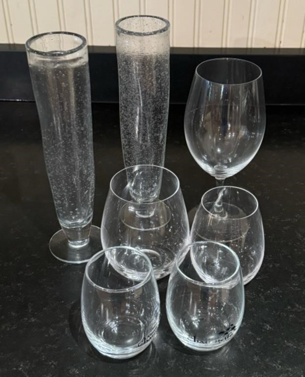 Assortment of drinkware