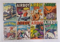 8pc Golden Age Airboy & Red Ryder Comic Books