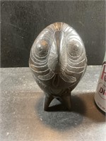South American carved owl figure