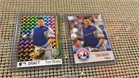 2 Tom Brady Baseball Cards
