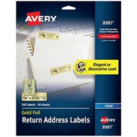 Avery Gold Foil Mailing Labels for Inkjet