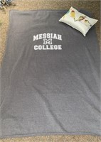 Messiah college blanket and pillow with birds
