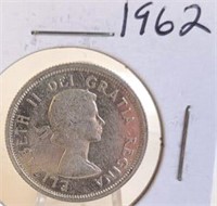1962 Elizabeth II Canadian Silver Quarter