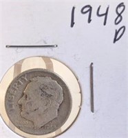 1948 D Roosevelt Silver Dime