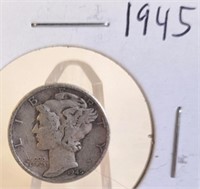 1945 Mercury Silver Dime