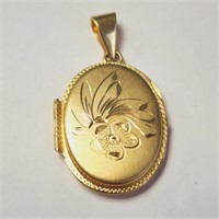 10K  6.64G Locket With Photo Compartment Pendant