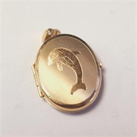 10K  2.27G Locket With Photo Compartment Pendant