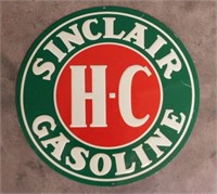 Sinclair Gasoline embossed metal sign, 10.5" -