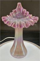 Beautiful Fenton Pink Opal Iridized Mini JIP Vase