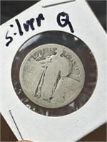 1920s Standing Liberty Silver Quarter