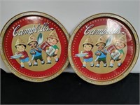 (2) 13" Campbell's soup trays