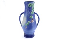 Roseville Blue Fuchsia LARGE Dbl Handled Vase 905-