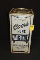 Large Coors Milk Tin 17"
