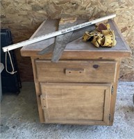 Work Table/Cabinet With Saws & Hardware