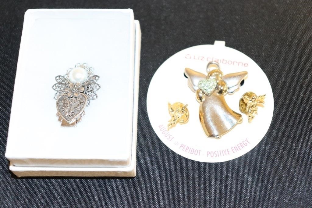 Assorted Pins & Brooches Featuring Angels