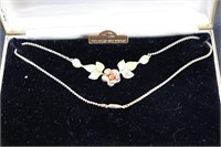 Krementz Rose Necklace 14k Rolled Gold Overlay