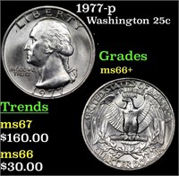 1977-p Washington Quarter 25c Grades GEM++ Unc