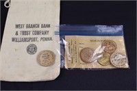 Lot - Williamsport Items (Bank bag, Jewelry Envelo