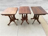 (3) Rectangular Wood Tables