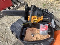 d1 poulan pro 42cc chain saw with case runs