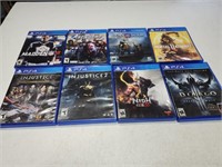 Collection of  PlayStation 4 video games.