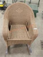 Outdoor wicker rocking chair