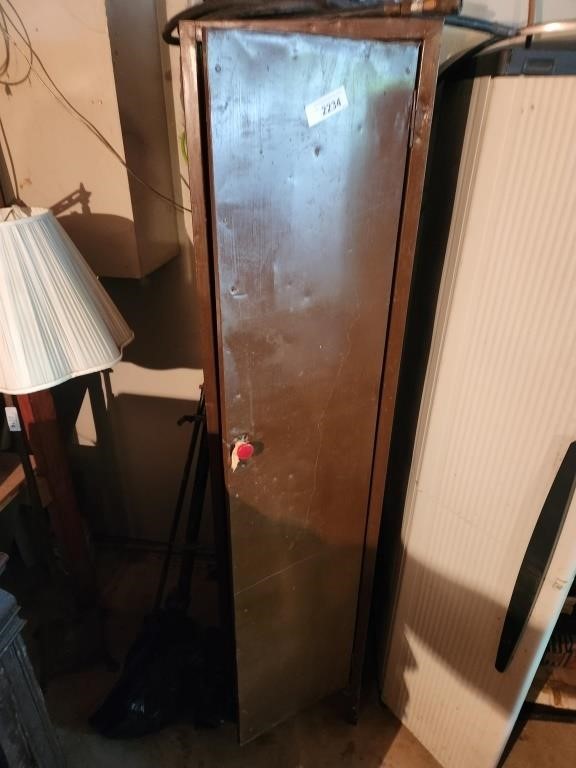 Vintage Metal Wardrobe / Locker - approx 64 " Tall